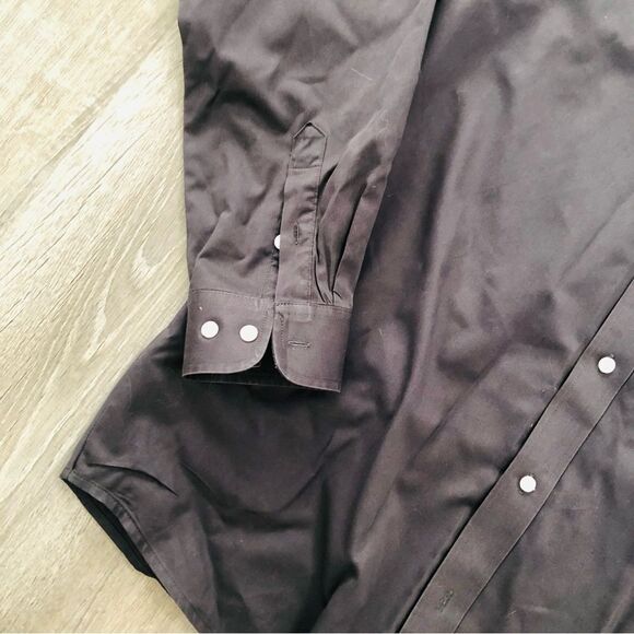 Wrangler 20x Long Sleeve Western Button Up Long Sleeve Shirt Gray Mens Large - Picture 3 of 11